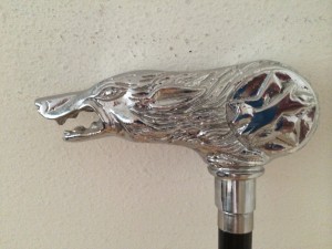 Wolf's head cane